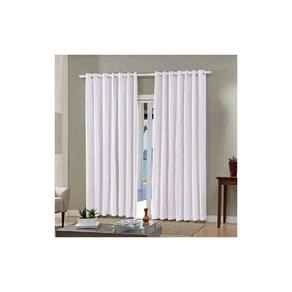 Cortina Bella Janela 240x250 cm Pratika Lisa Slim Corta Luz Branco