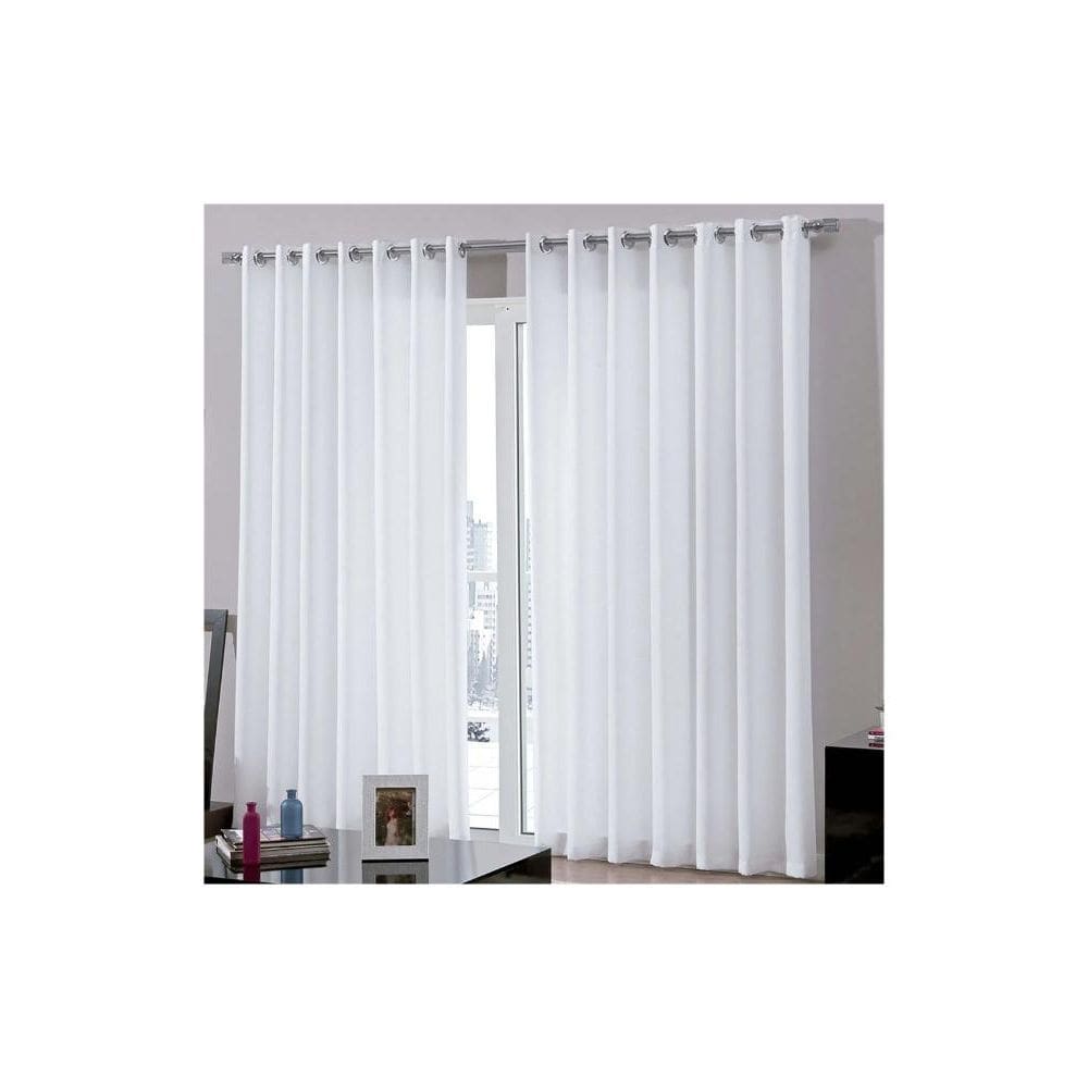 Cortina Bella Janela 540x250 cm Duo Bellini Com Forro Corta Luz Branco