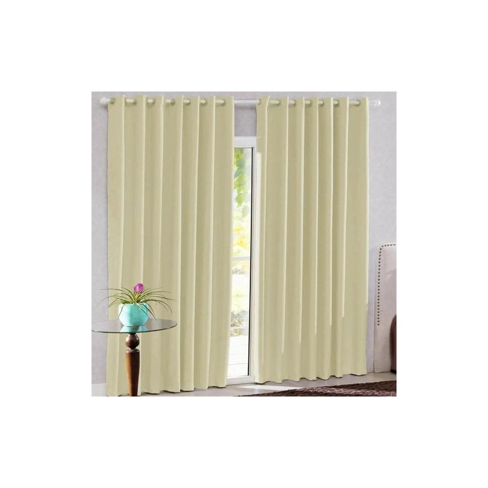 Cortina Bella Janela 300x230 cm Tecido Corta Luz Marfim