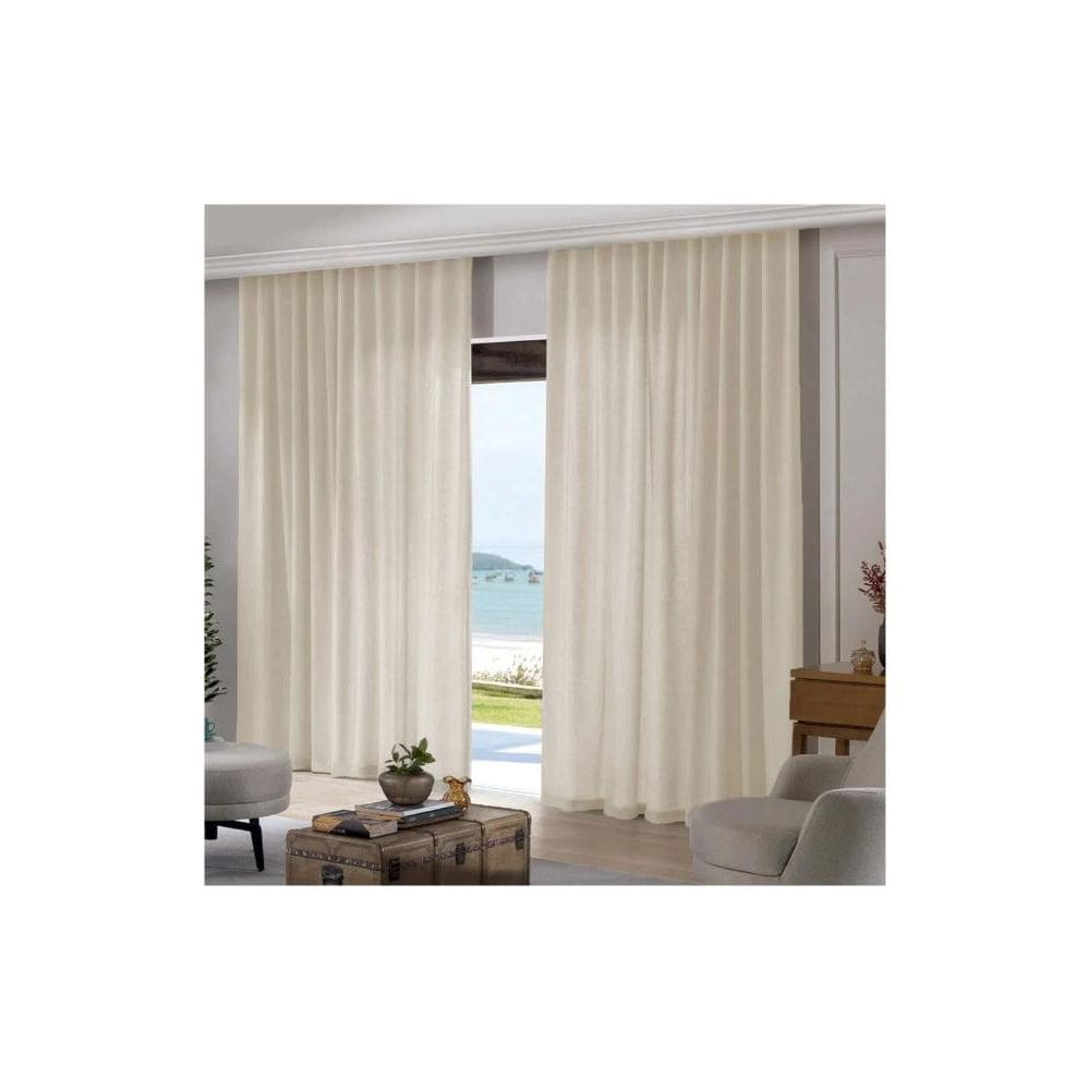 Cortina para Trilho Bella Janela 540x280 cm Inove Duplex MônacoAreia