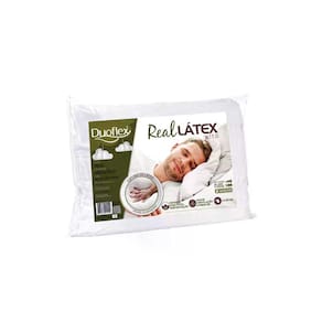 Travesseiro Duoflex Real Latex Natural 70x50 cm Branco