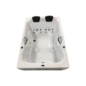 Banheira de Hidromassagem Ouro Fino Acrillic Dupla Premium 1,60m X 1,20m X 47cm com Aquecedor Branco
