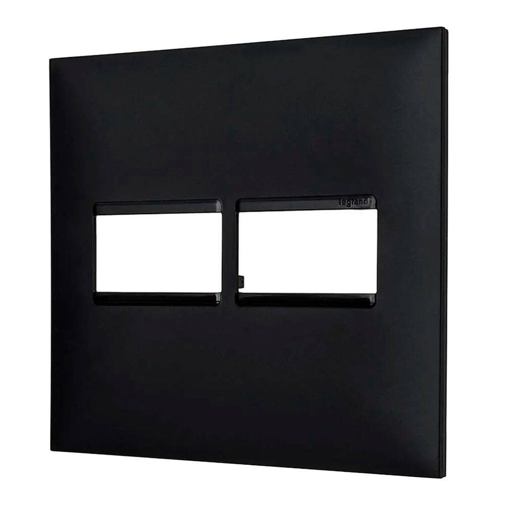 Placa Pial Plus + Preta 4x4 2 Módulos