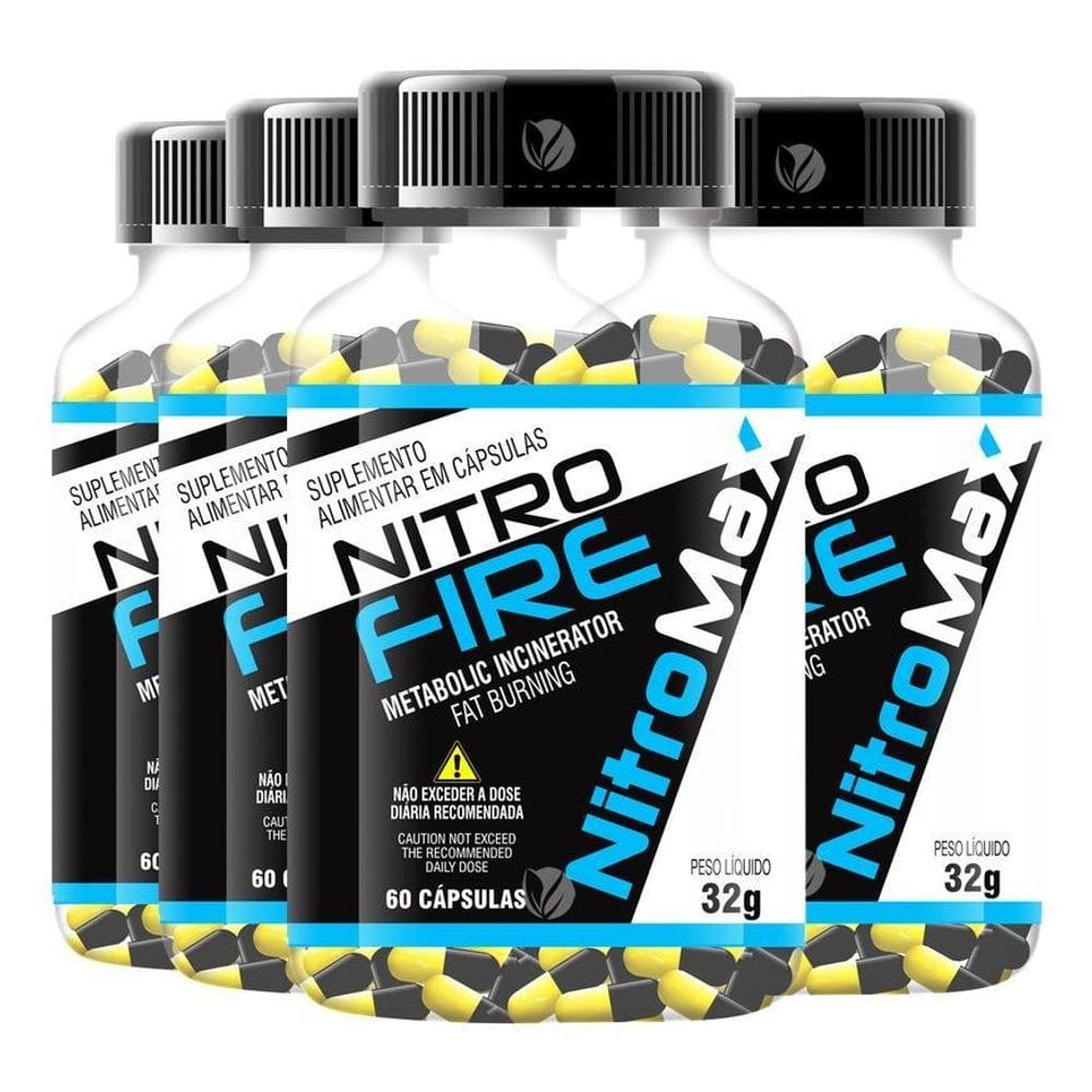 Kit 4 Nitro Fire Cafeína 420Mg 60Cps