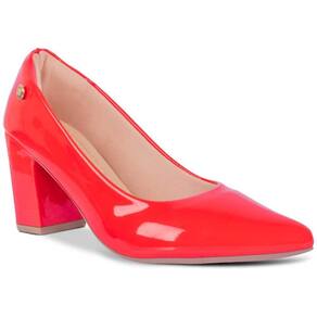 Scarpin Feminino Salto Alto Grosso Verniz