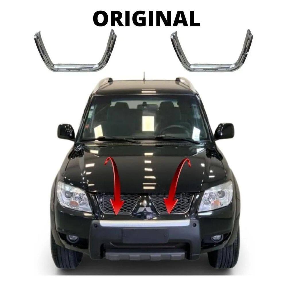 Par De Friso Grade Diant Pajero Tr4 09 Em Diante Lado E/D