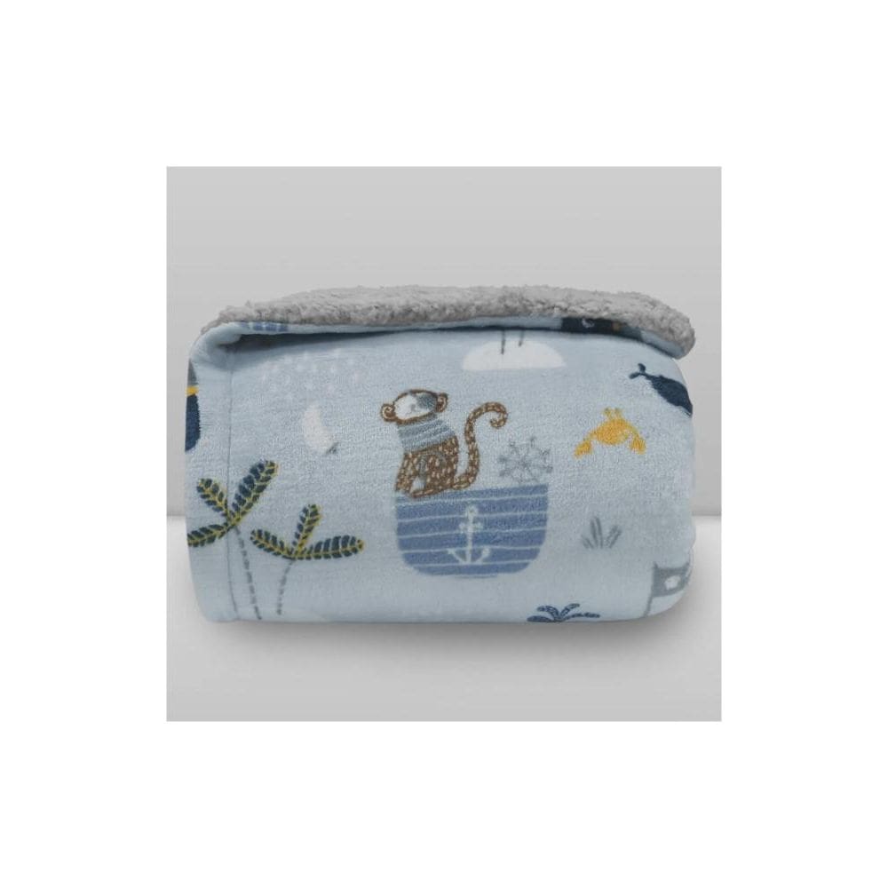 Cobertor Donna Laço Kids Plush Print com Sherpa Piratas