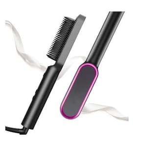 Escova De Cabelo Seca E Alisa: 3 Em 1 Bivolt - Cabelos Lisos