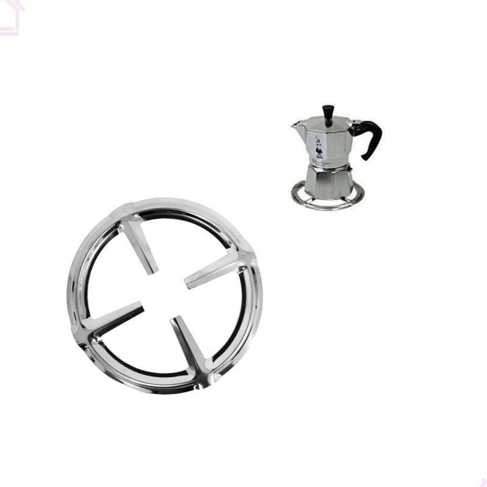 Base Cafeteira Italiana Suporte Inox Redutor Boca De Fogão