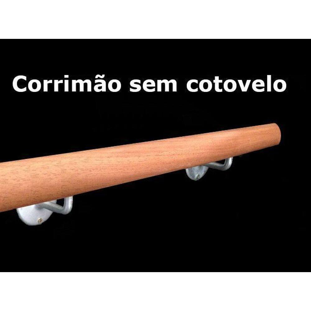 Corrimão De Madeira Prático Para Parede Com 1 Metro