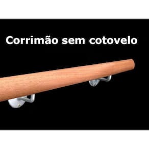 Corrimão De Madeira Prático Para Parede Com 1 Metro
