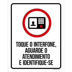 Kit 3 Placas Toque Interfone Aguarde Atendimento