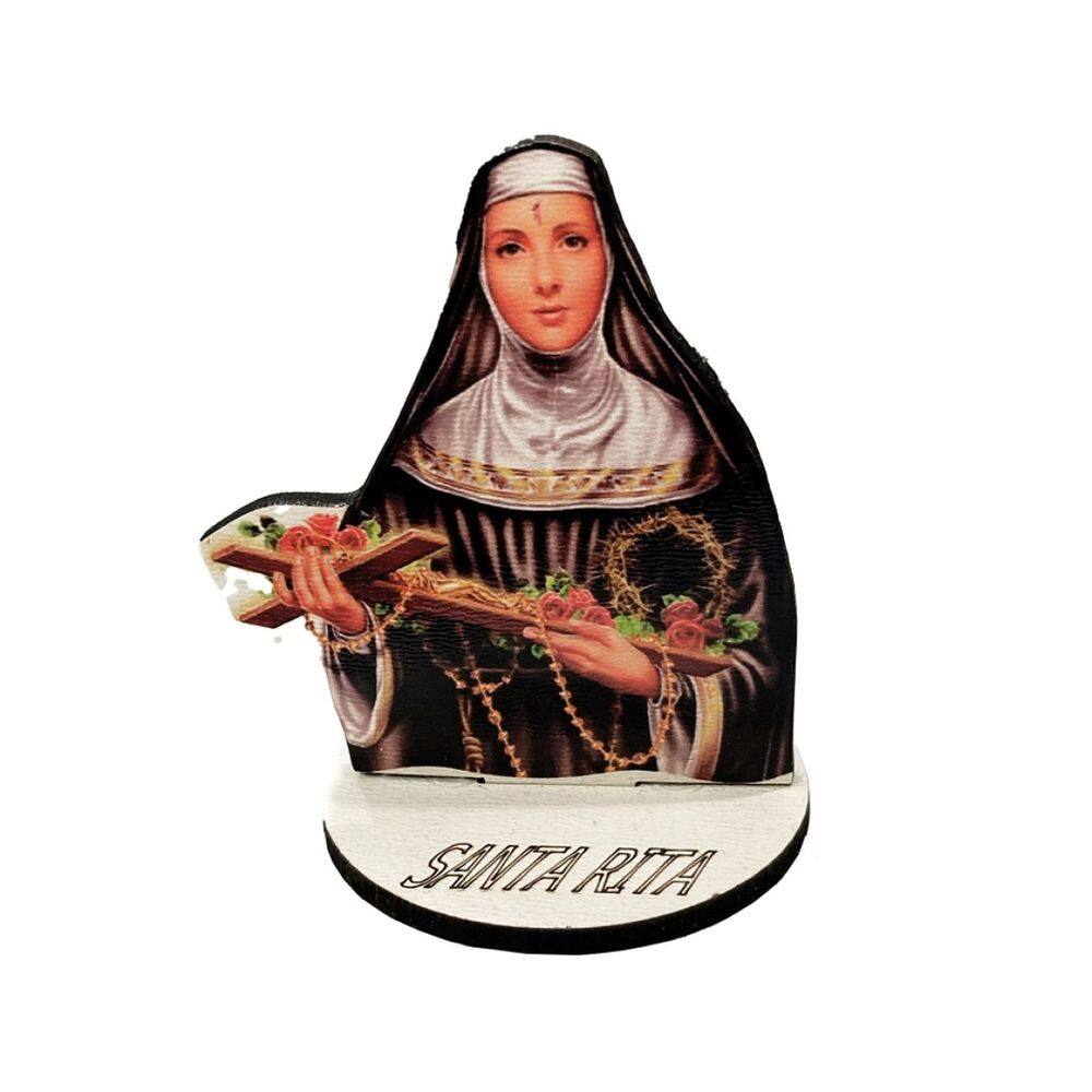 Pedestal de Santa Rita de Cássia em MDF