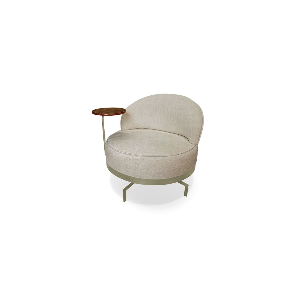 Poltrona Decorativa Giratória Namour Boucle 3301 - Montanaris Decor