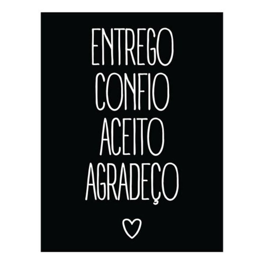 Kit 5 Placas Sinalização - Entrego Confio Aceito Agradeço
