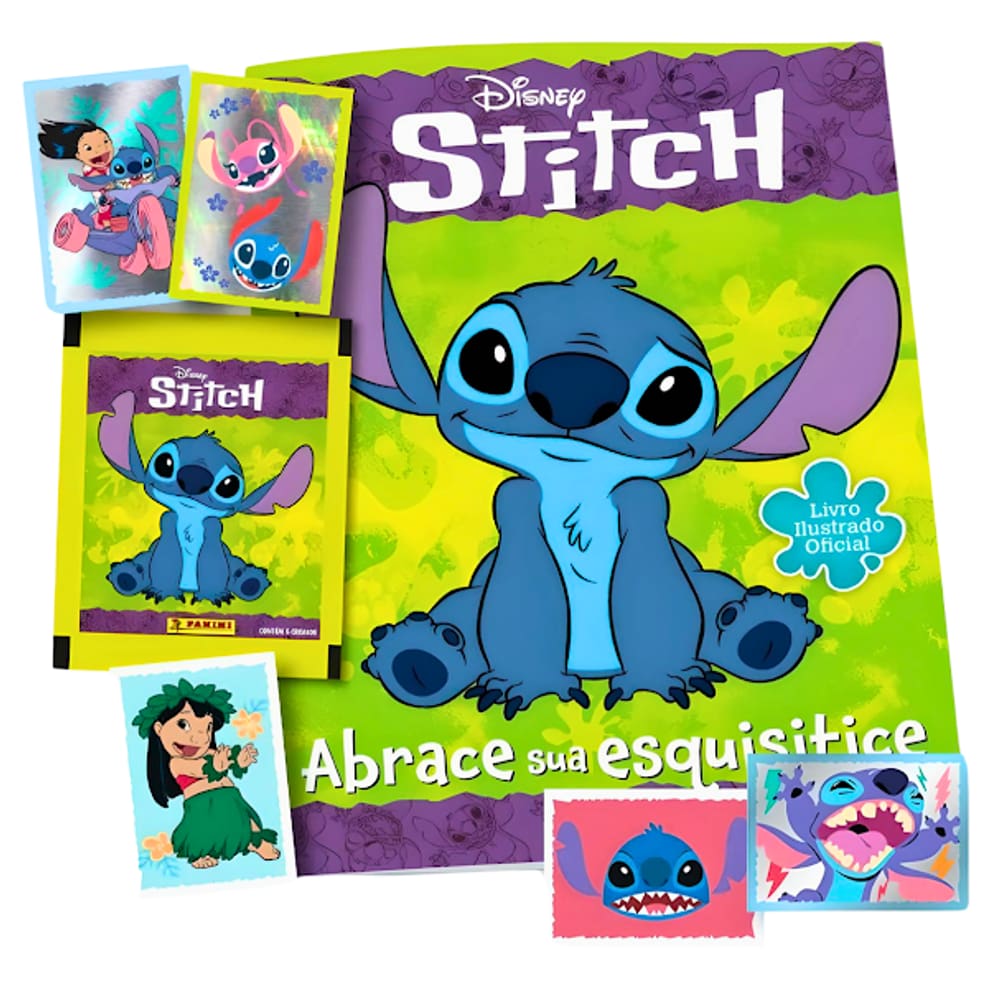 Kit Stitch Abrace Sua Esquisitice Álbum +10 Envelopes Panini