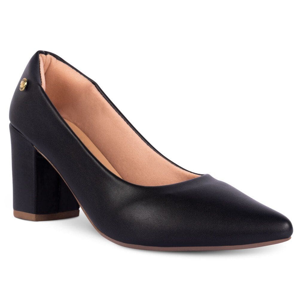 Scarpin Feminino Salto Alto Grosso Sintético