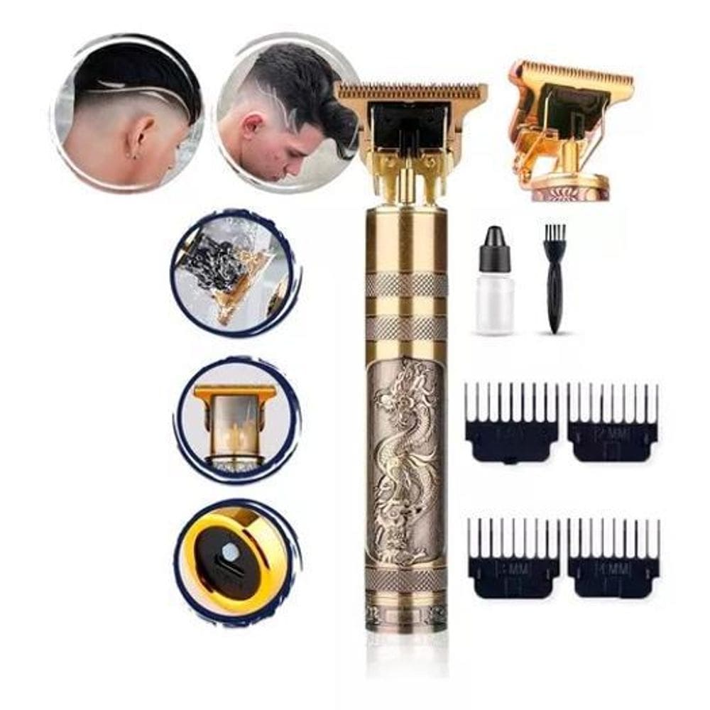 Barbeador Elétrico Sem Fio Dourado: Para Um Visual Impecável