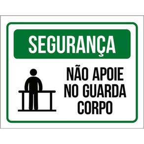 Kit 5 Placas De Segurança - Não Apoie No Guarda Corpo