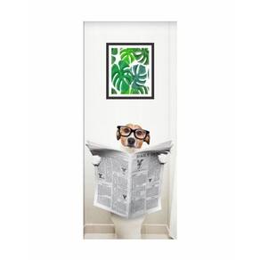 Adesivo Envelopamento Decorativo De Porta Cachorro Banheiro