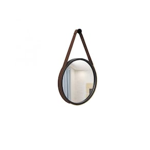 Espelho Decorativo Adnet Preto Alumínio 20cm Redondo