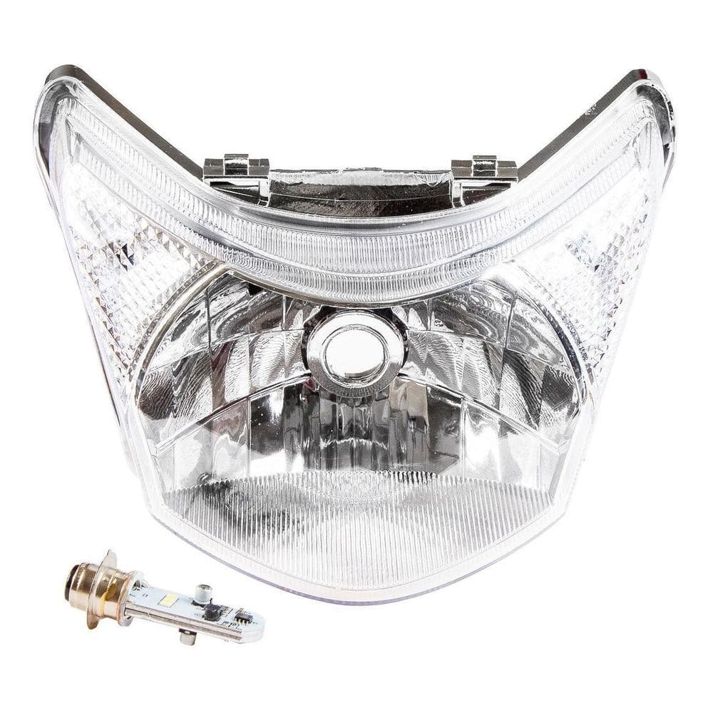 Farol Bloco Optico Moto Honda Biz 2011 A 2017 + Lampada Led