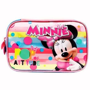 Estojo Box Organizador Minnie Disney 100 Pens Baú Escolar