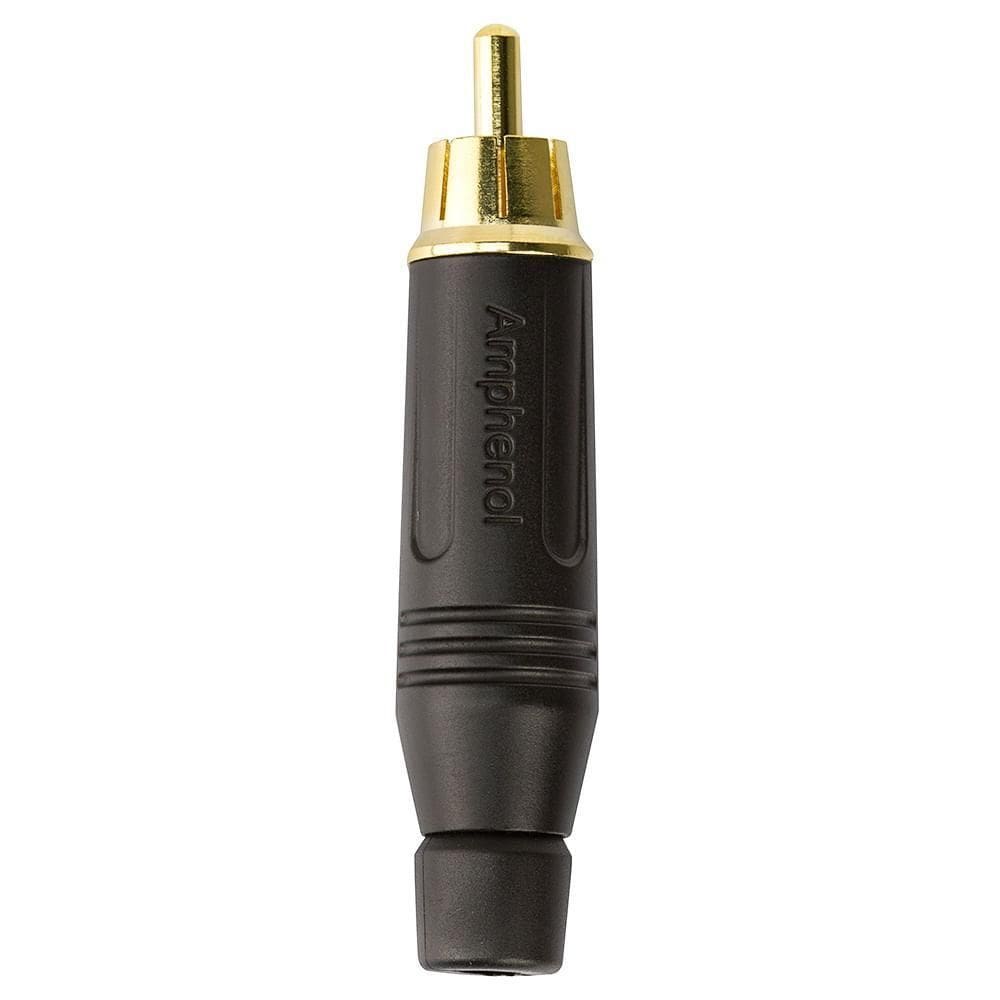 Plug Rca Macho Acpr-Blk, Amphenol - Preto