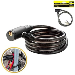 Cadeado Trava Bicicleta Cabo Aço Plastificado 80Cm Eda