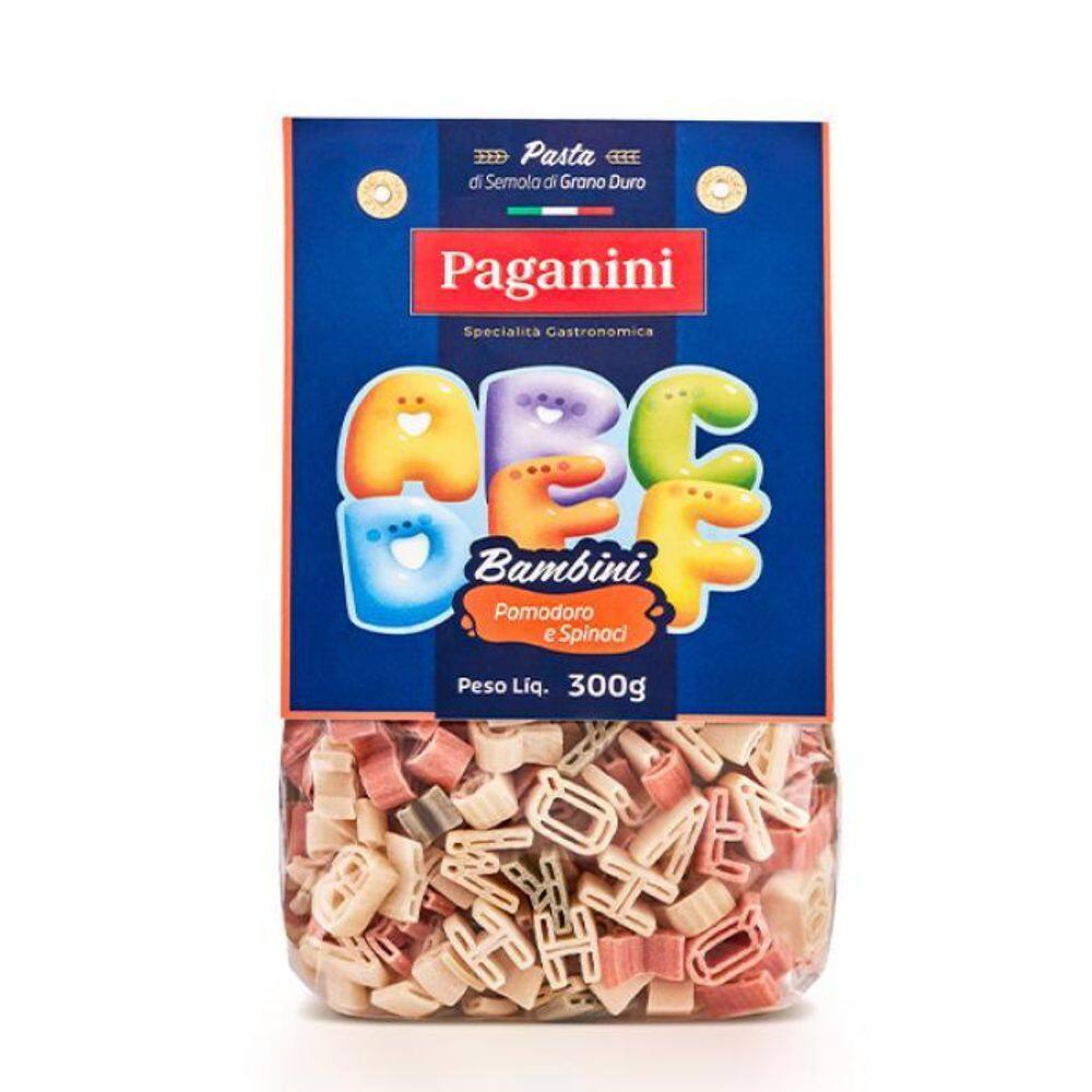 Macarrão Bambini Letrinhas Tricolore Paganini 300G