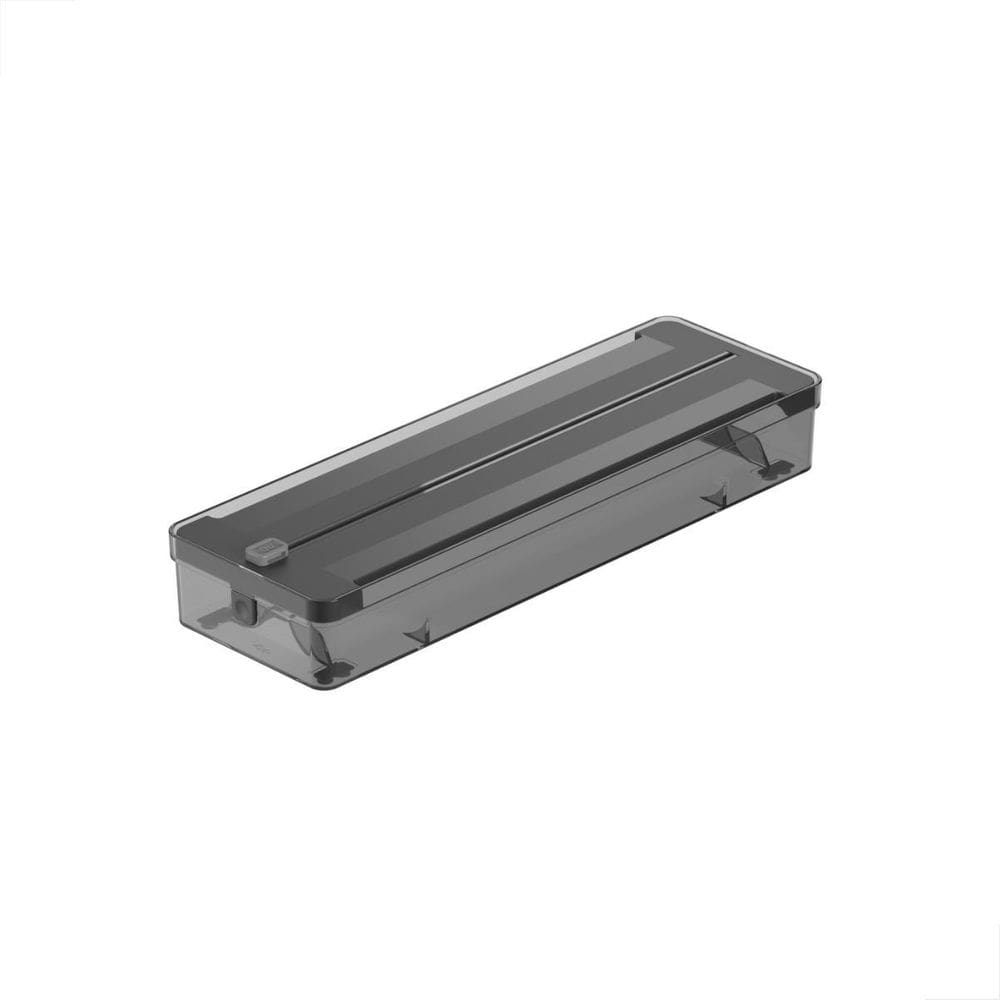 Organizador De Rolos Duplo Gaveta Papel Aluminio Filme Preto
