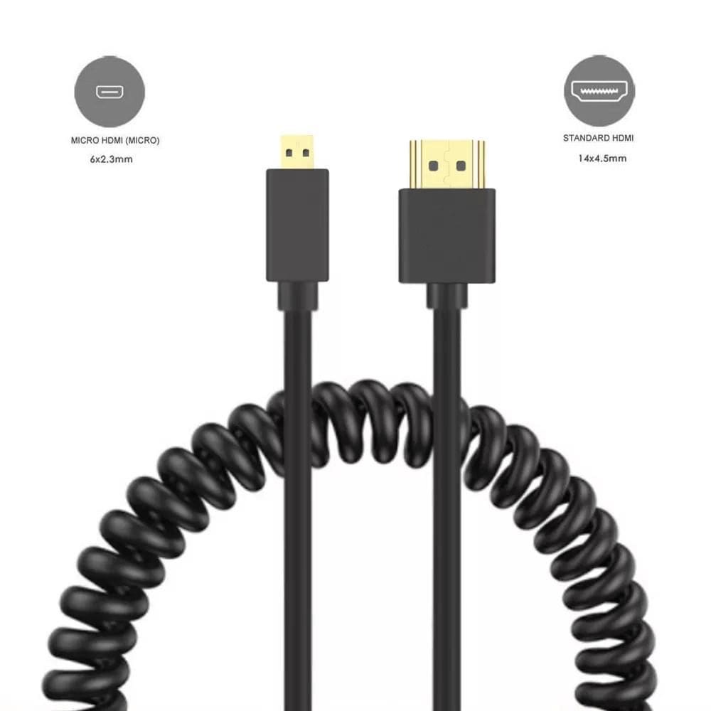 Cabo Espiral Hdmi X Micro-Hdmi 2.0 4K De Alta Velocidade