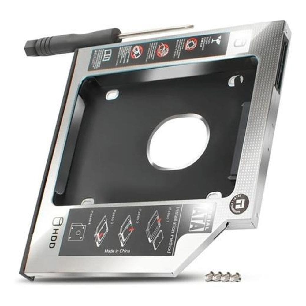 Caddy Adaptador 9,5mm p/ HD ou SSD 2.5 SATA - Exbom KP-HD009
