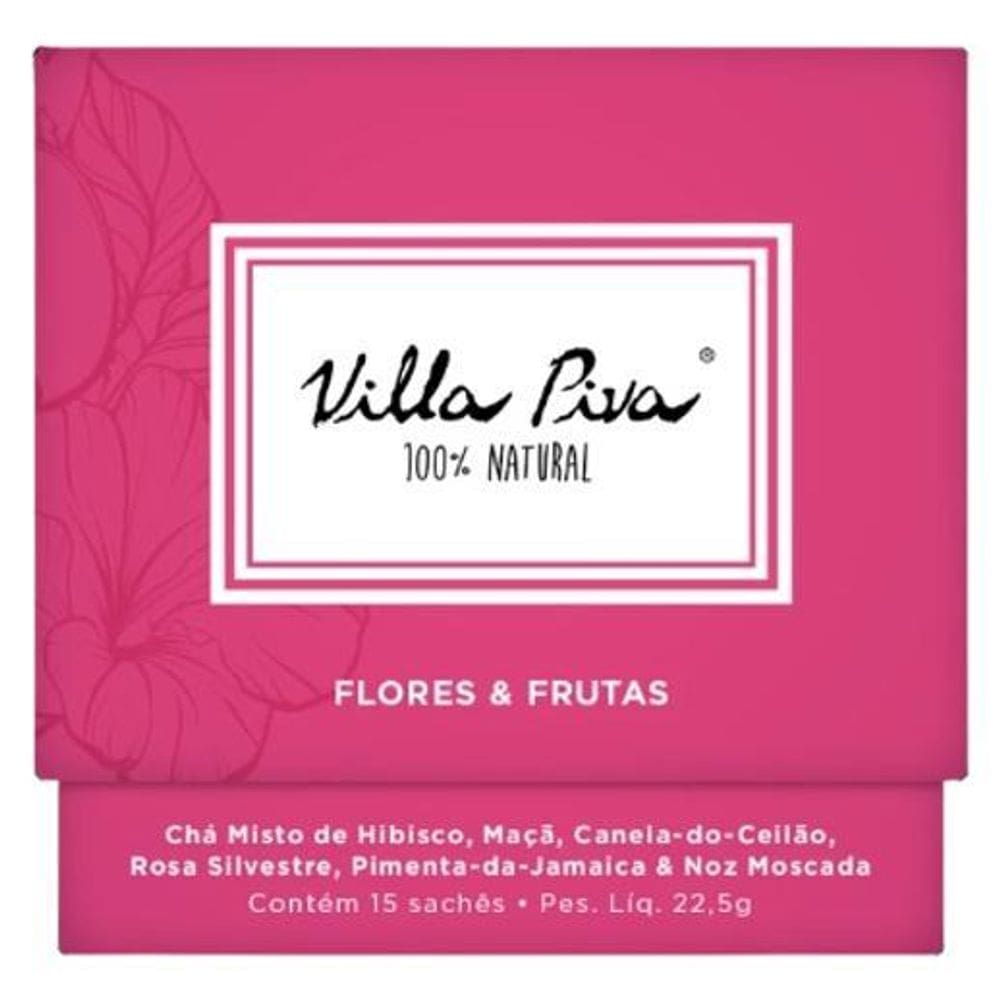 Kit 3X: Chá Misto Flores E Frutas Villa Piva 15 Sachês