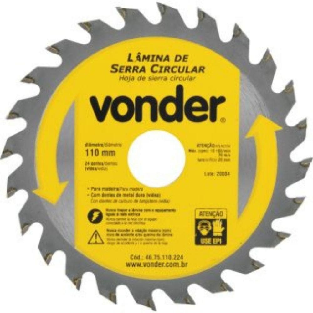 Serra Circular Videa 110X20X24D Vonder