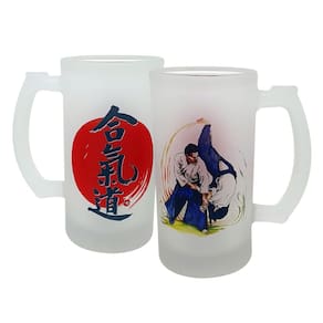 Caneca Vidro Chopp Arte Marcial Japonesa Aikido Aiquidô