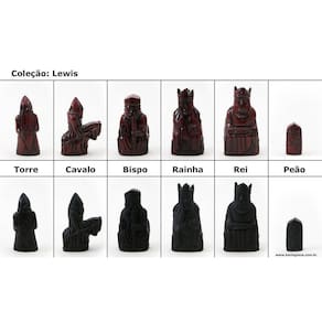 Peças De Xadrez Em Resina - Coleção Lewis