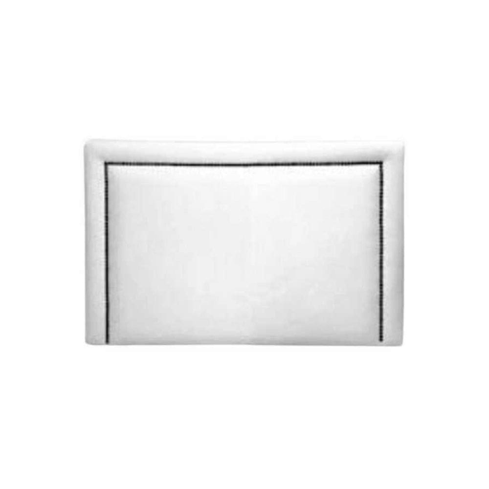 Cabeceira Solteiro Estofada Deluxe Reta Branca 90X60