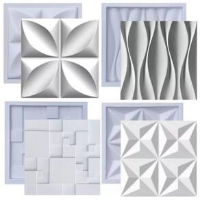 Kit 4 Formas Molde Para Gesso 3D E Cimento Abs