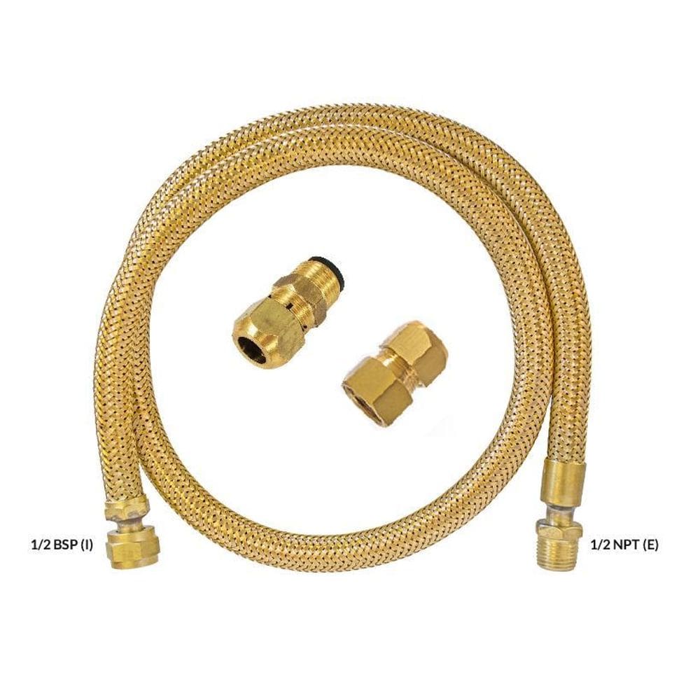Mangueira Cobre Tombak Gás Fogão Cooktop 2M + 2 Adaptadores
