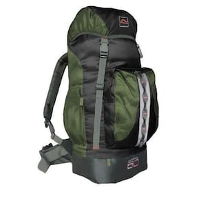 0050 - Mochila Caminhada 50 - Verde Com Preto