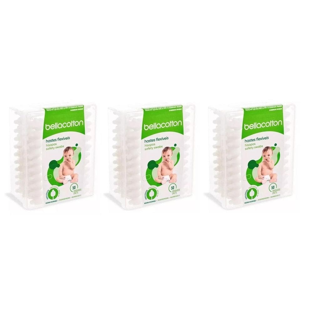 Kit Hastes Flexíveis Ponta Especial Bellacotton 3Cxs 150Un