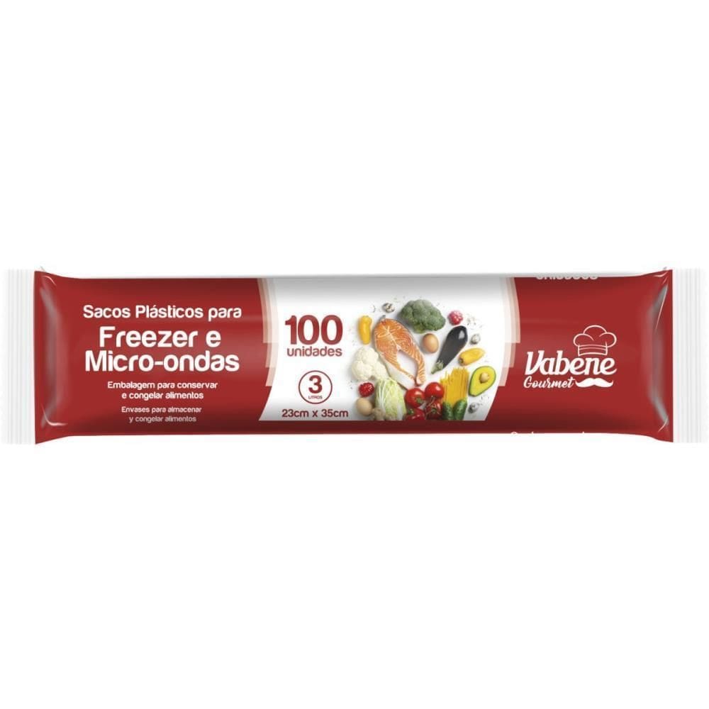 Saco Plastico Em Bobina 23X35Cm 3L P/Freezer E Micro