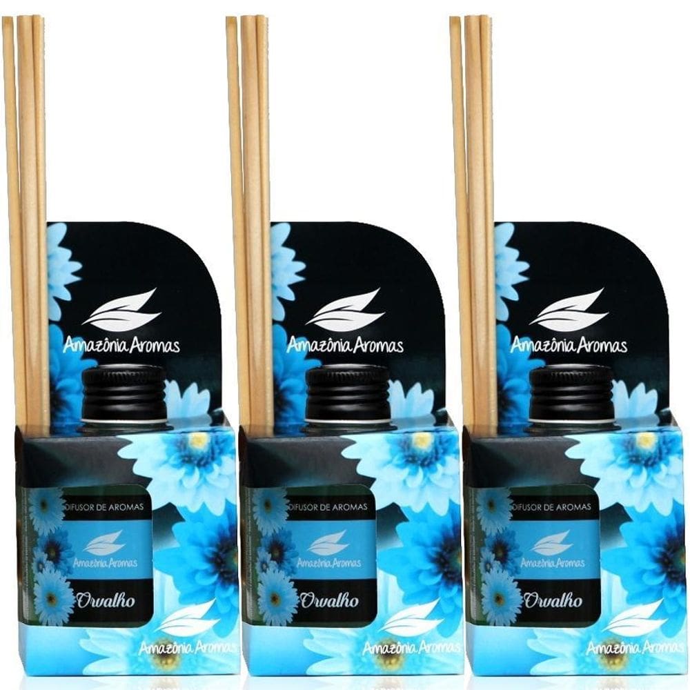 Kit 3 Aromatizador Perfume Ambiente Difusor Aroma Orvalho