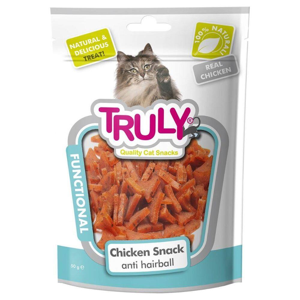 Truly Functional Anti Bola Pelo Sabor Frango Petisco Gatos