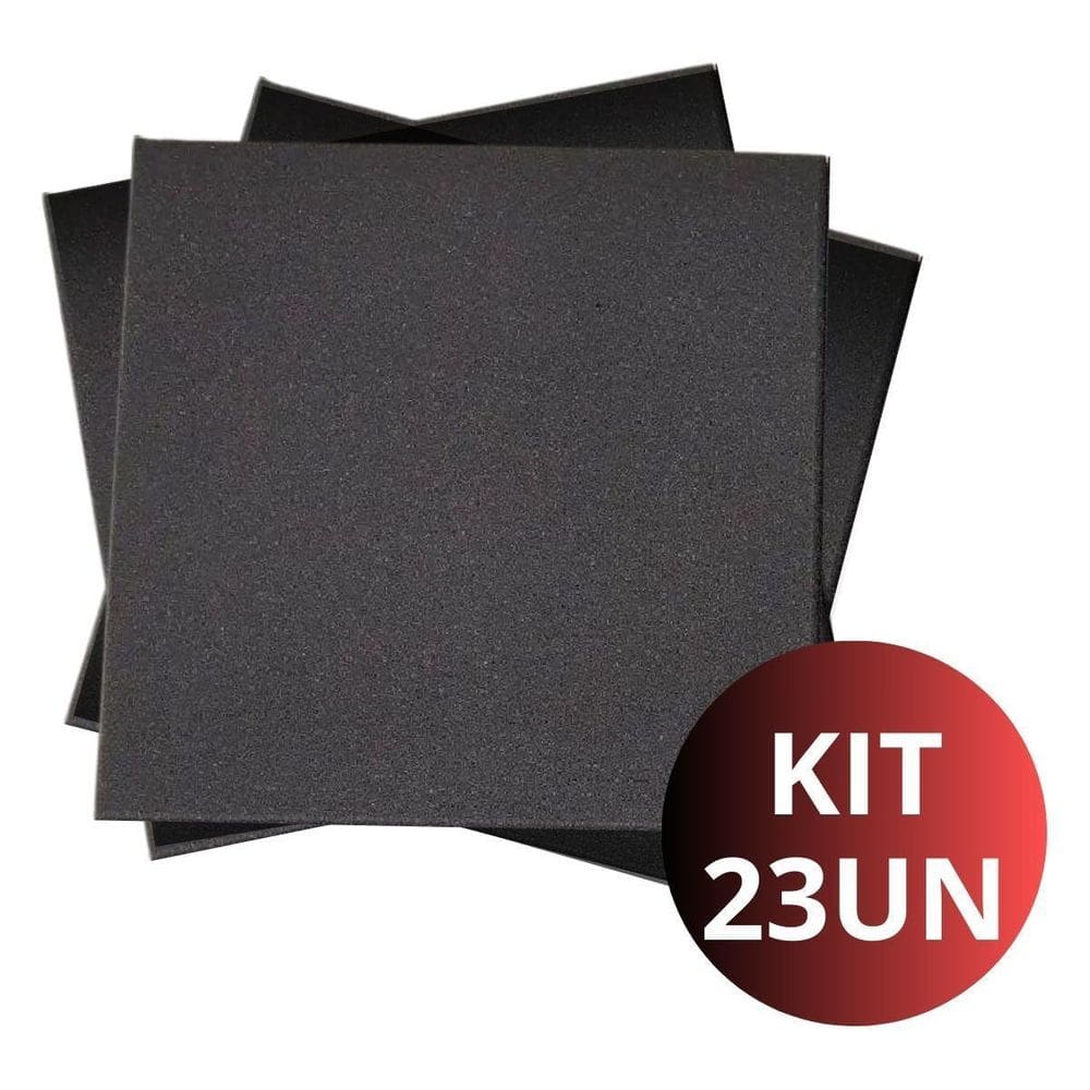Kit 23 Espuma Acústica Lisa Controle Anti Ruídos Igrejas