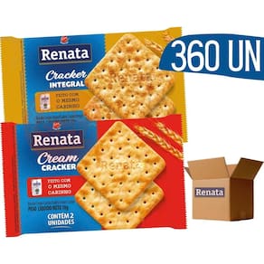 Biscoito Sache Renata Cream Cracker E Cracker Integral 360U