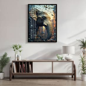 Quadro Decorativo Elefante Animal 007 60cmx80cm