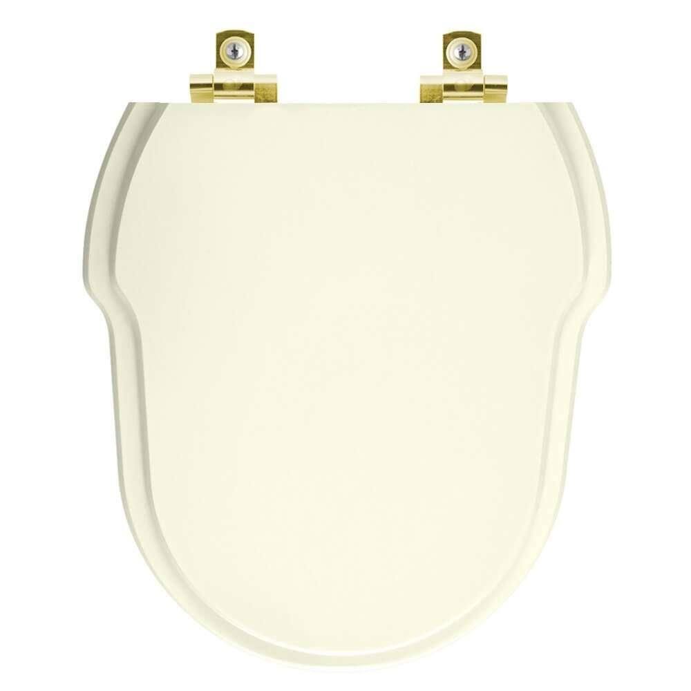 Assento Sanitário com Amortecedor Hampton Biscuit para vaso Incepa com Ferragem Dourada