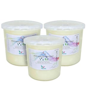 Kit Com 3 Un Cera De Palma Para Velas 100% Vegetal V&G 900Gr